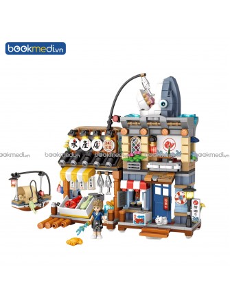 Đồ Chơi Lắp Ráp Mô Hình Tiệm Hải Sản (Aquatic Shop) Hãng Loz